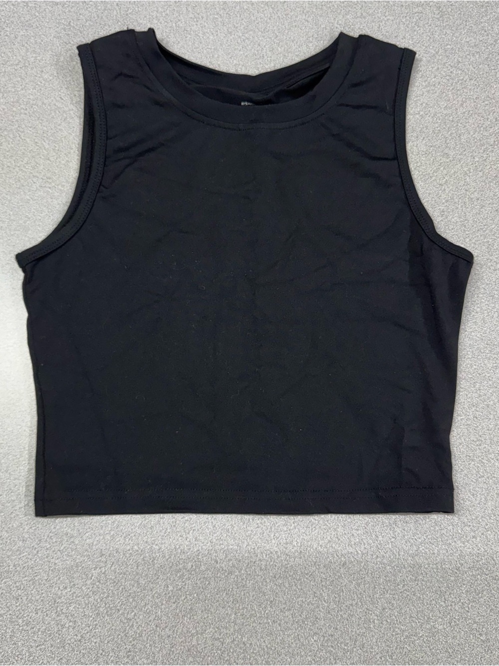 Zyia Active Black Sleeveless Crop Tank Top - Women